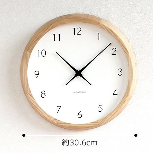 壁掛け時計 電波時計 木製 日本製 加藤木工 KATOMOKU カトモク muku round wall clock 7 曲木時計 KM-60NRC｜favoritestyle｜02