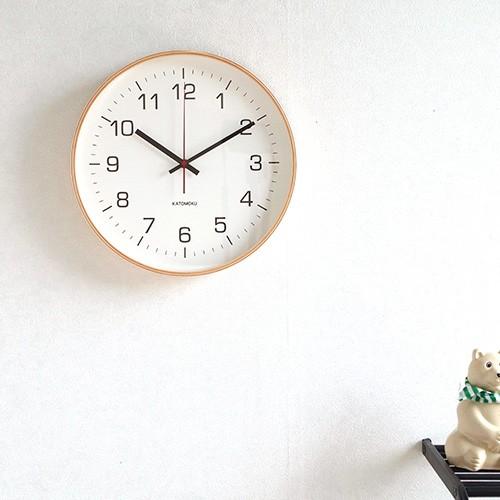 加藤木工 カトモク 掛け時計 KATOMOKU plywood wall clock 4 L ナチュラル 掛時計 木製 電波時計 スイープムーブメント 日本製 KM-61NRC｜favoritestyle｜02