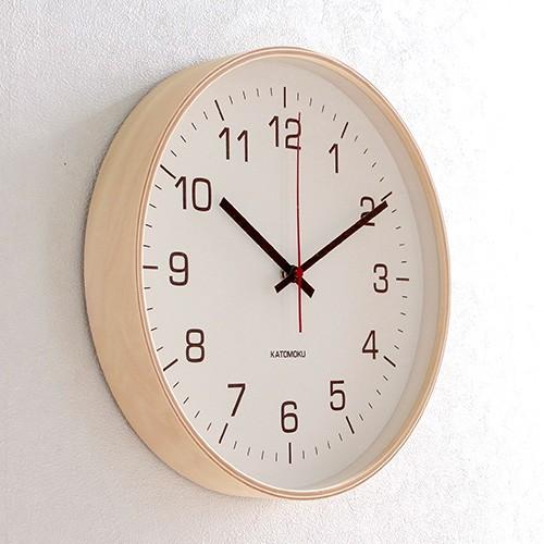 加藤木工 カトモク 掛け時計 KATOMOKU plywood wall clock 4 L ナチュラル 掛時計 木製 電波時計 スイープムーブメント 日本製 KM-61NRC｜favoritestyle｜03