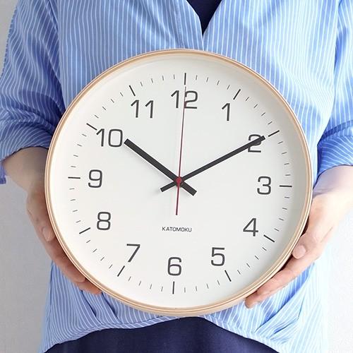 加藤木工 カトモク 掛け時計 KATOMOKU plywood wall clock 4 L ナチュラル 掛時計 木製 電波時計 スイープムーブメント 日本製 KM-61NRC｜favoritestyle｜04