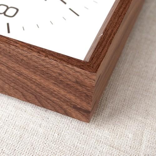 加藤木工 カトモク KATOMOKU Square clock 2 ブラウン ウォールナット