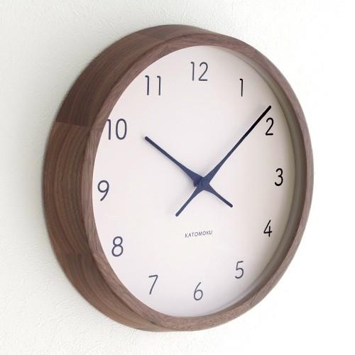 加藤木工 カトモク KATOMOKU muku round wall clock 7 ウォールナット