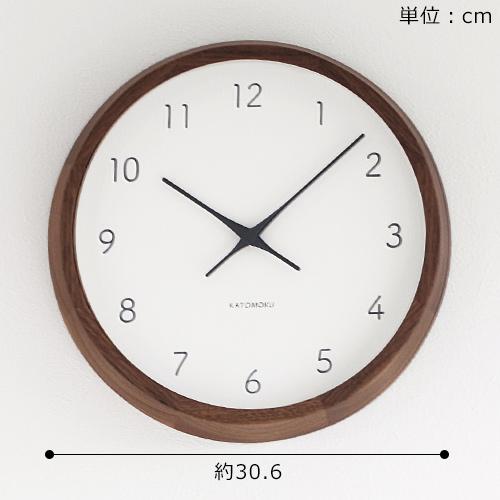 加藤木工 カトモク KATOMOKU muku round wall clock 7 ウォールナット