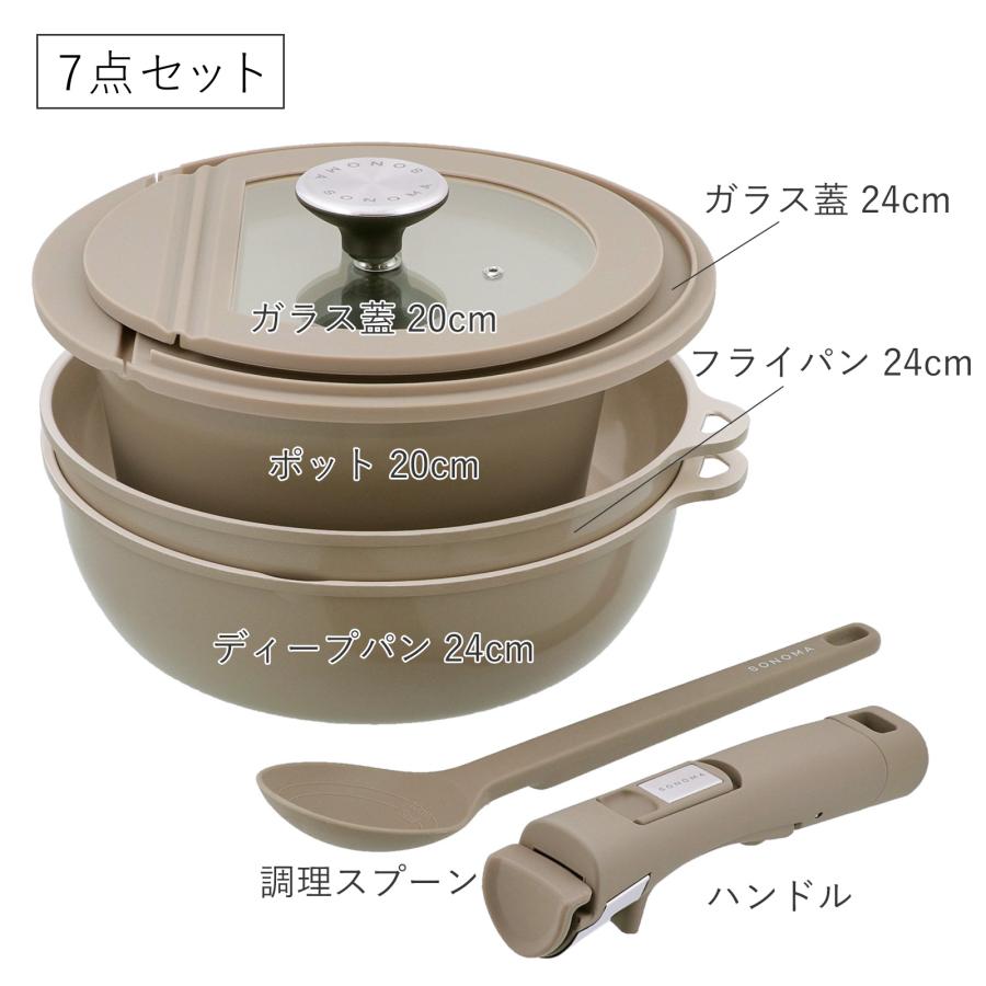 GW限定ポイント10倍／ SONOMA フライパン24cm ディープパン24cm ポット