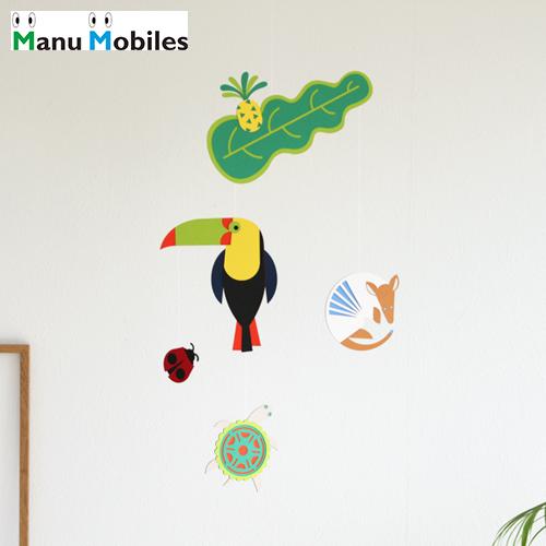 モビール ジャングルフォレスト マニュモビールズ Jungle 子供部屋 人気 女の子 男の子 子供 Mobiles Manu 日本製 動物 赤ちゃん