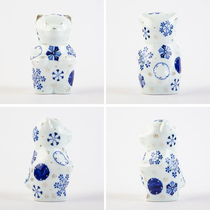 2/27-3/1はP10倍／ 賞美堂本店 有田焼 くまフィギュア momoco bear 雪