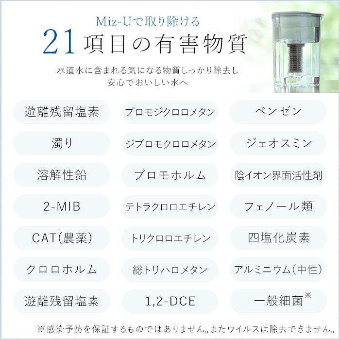 7/25・26はポイント10倍／ ポット型浄水器 Miz-U ミズユー PFOS・PFOA