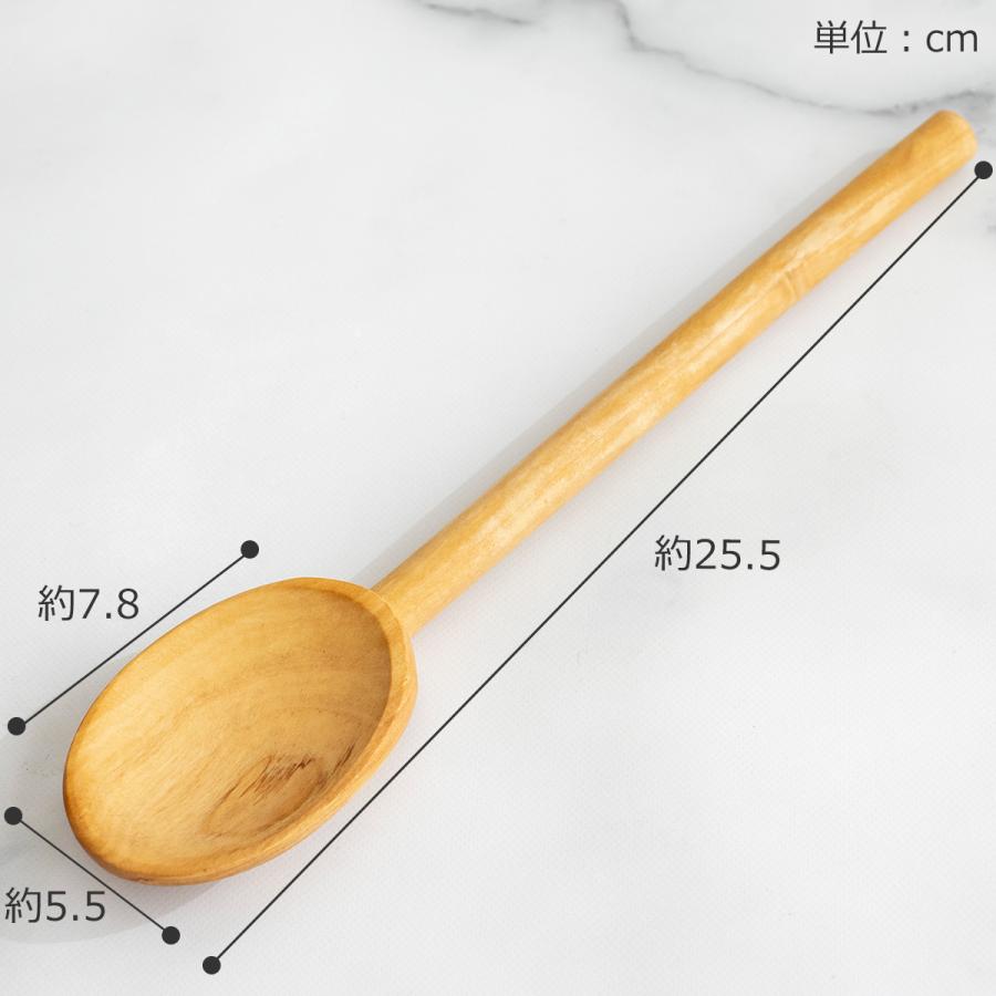 12/19〜22はポイント10倍／ スプーン 木製 25cm 木のスプーン 丸