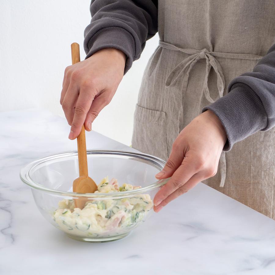 スプーン 木製 30cm 木のスプーン 丸 ホワイト オリーブ カトラリー