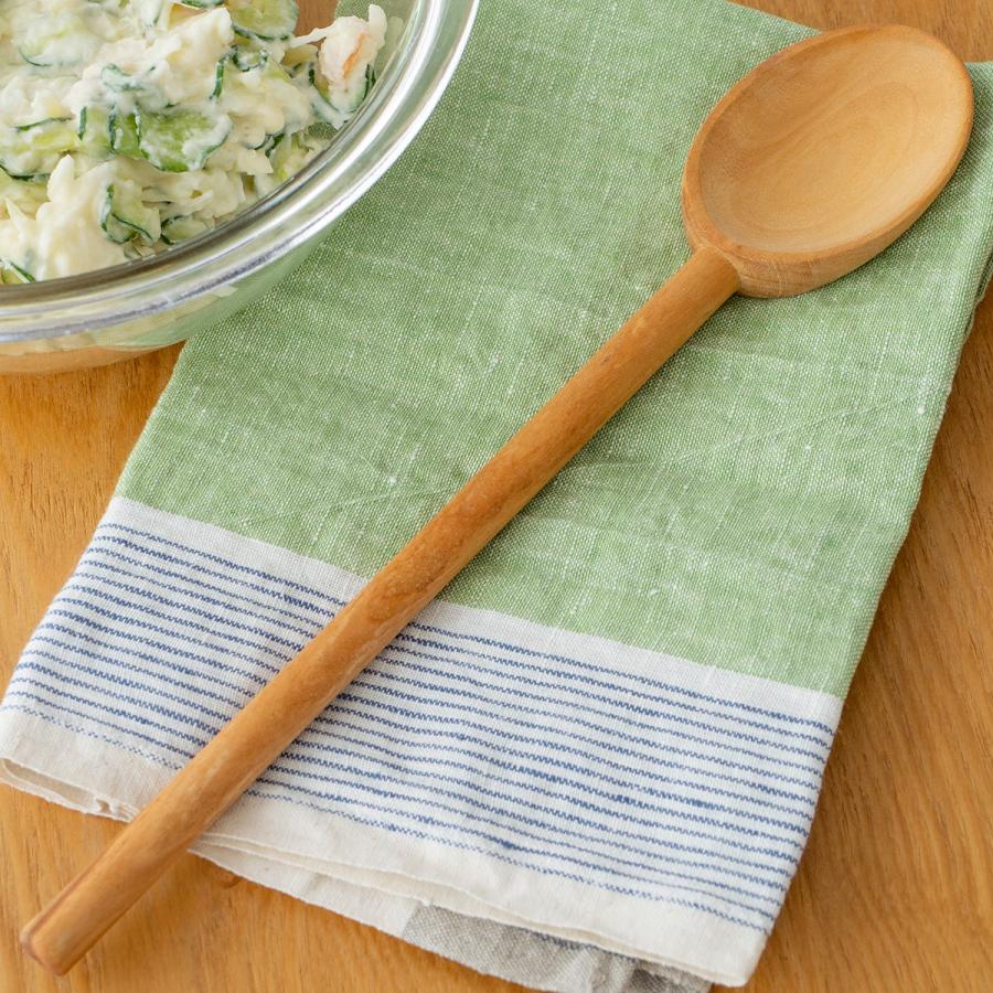 スプーン 木製 30cm 木のスプーン 丸 ホワイト オリーブ カトラリー