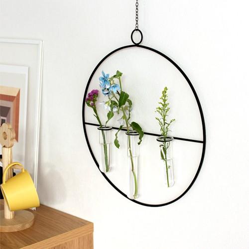 花瓶 一輪挿し ガラス管 フラワーベース 壁掛け 円形 ワイヤーベース アイアン グラスチューブ 試験管 Wall Vase Circle Glass Tube Neo2 Wh 1056 Favoritestyle キッチン 雑貨 通販 Yahoo ショッピング