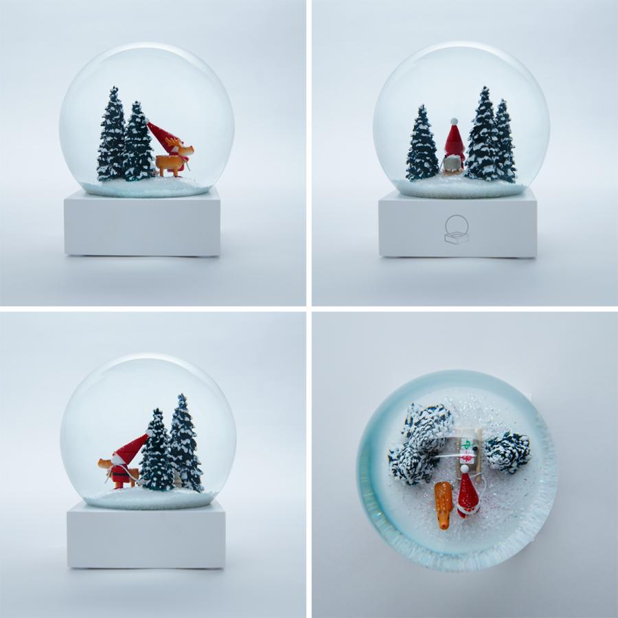 取扱終了】ノルディカニッセ 限定品 スノードーム そりを引いた