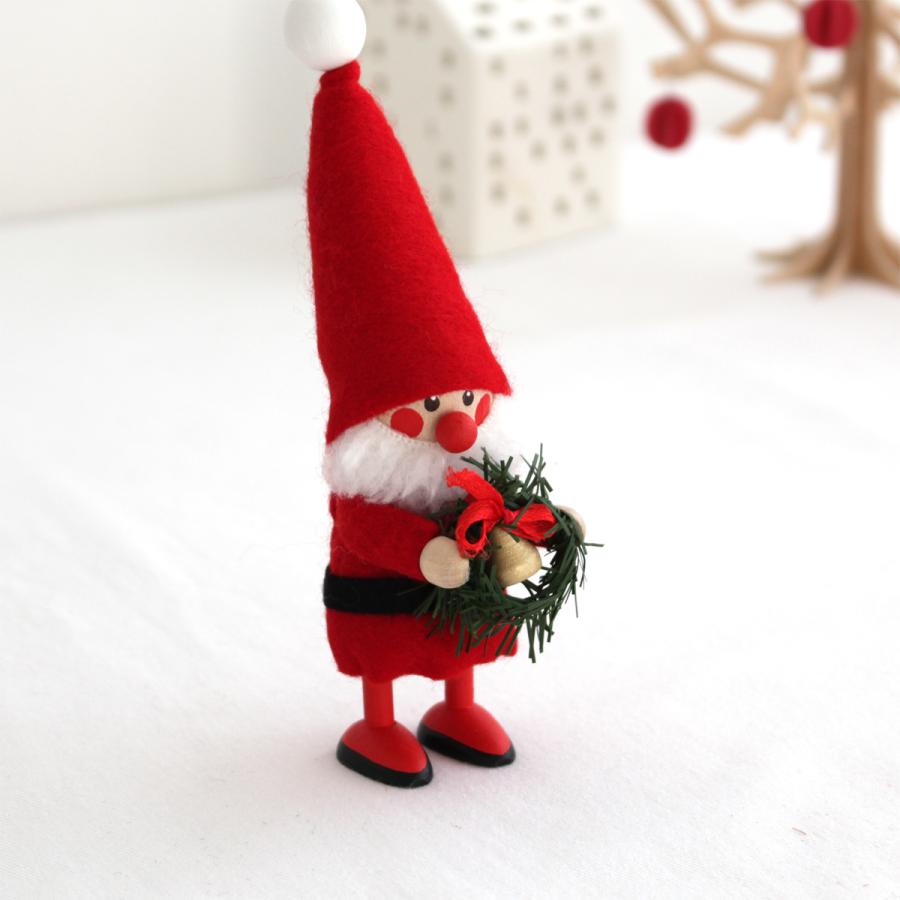 ノルディカニッセ リースを持ったサンタ フェルトシリーズ 赤 NORDIKA
