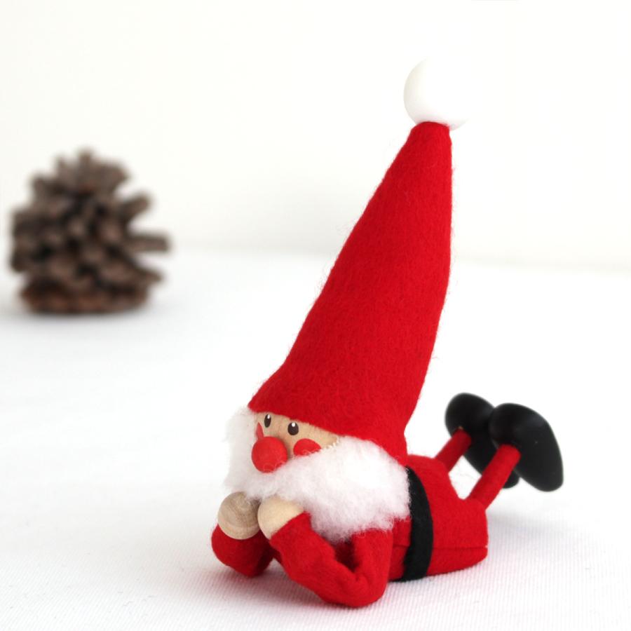 今季完売】ノルディカニッセ 寝転がるサンタ フェルトシリーズ 赤