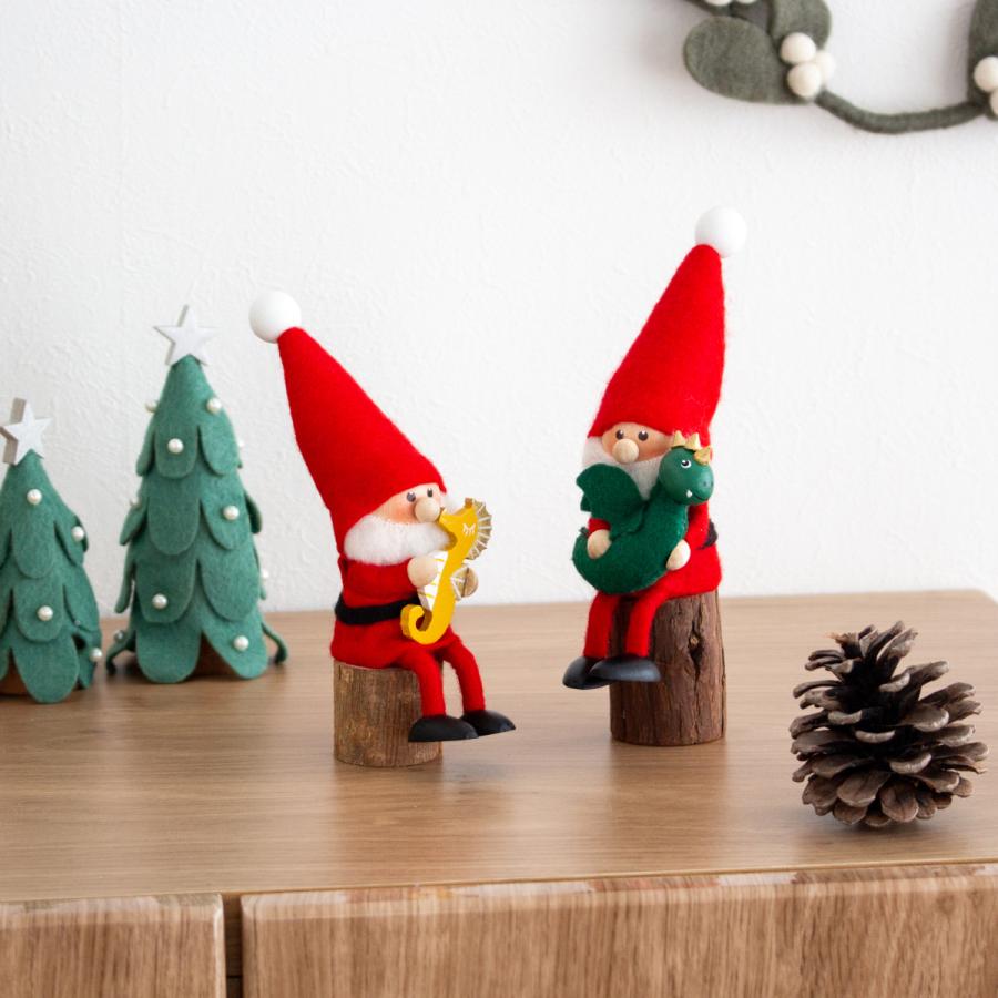 ノルディカニッセ タツノオトシゴを抱えたサンタ 干支 フェルト