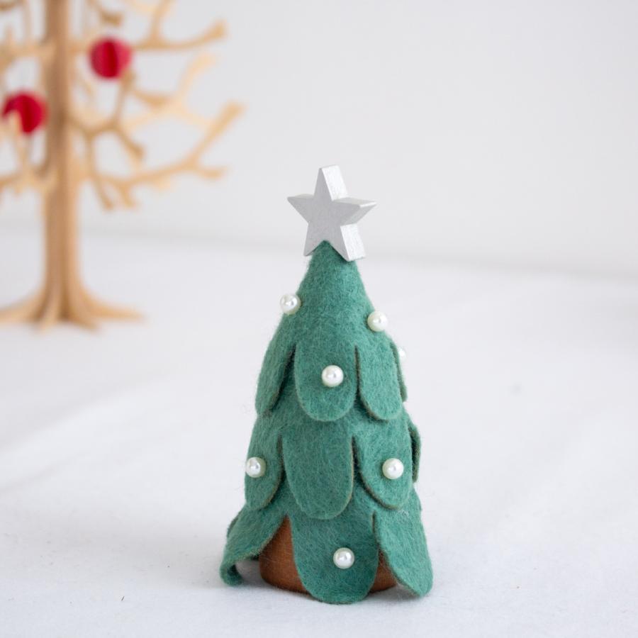 ノルディカニッセ スノー フェルトツリー 小 緑 クリスマスツリー
