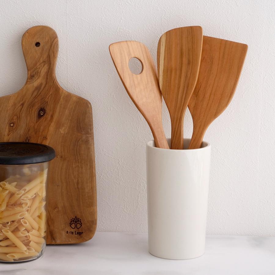 かもしか道具店 さくらの木べら 穴あき キッチンツール 木べら 木製