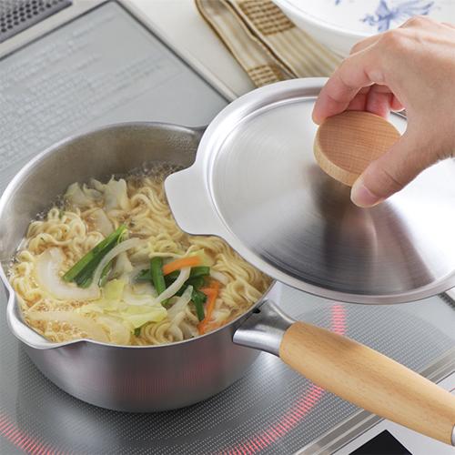 ヨシカワ aikata アイカタ 両口ステンレスミルクパン16cm用蓋 蓋 鍋蓋