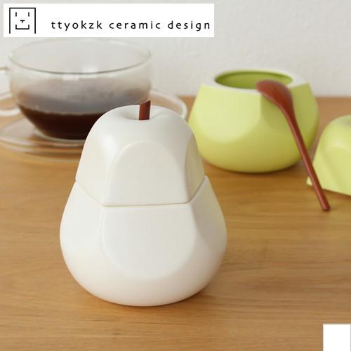 シュガーポット 砂糖入れ スプーン付き タツヤオカザキ セラミックデザイン 洋ナシ Poire ポワ ル 白 岡崎達也 おしゃれ 日本製 Poire Wh Favoritestyle キッチン 雑貨 通販 Yahoo ショッピング