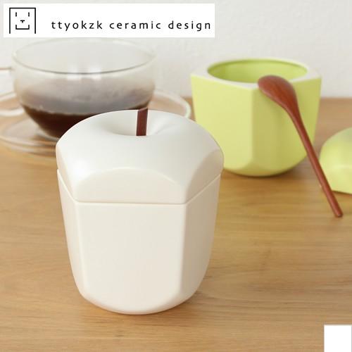シュガーポット 砂糖入れ スプーン付き タツヤオカザキ セラミックデザイン りんご Pomme ポム 白 岡崎達也 おしゃれ 日本製 Pomme Wh Favoritestyle キッチン 雑貨 通販 Yahoo ショッピング