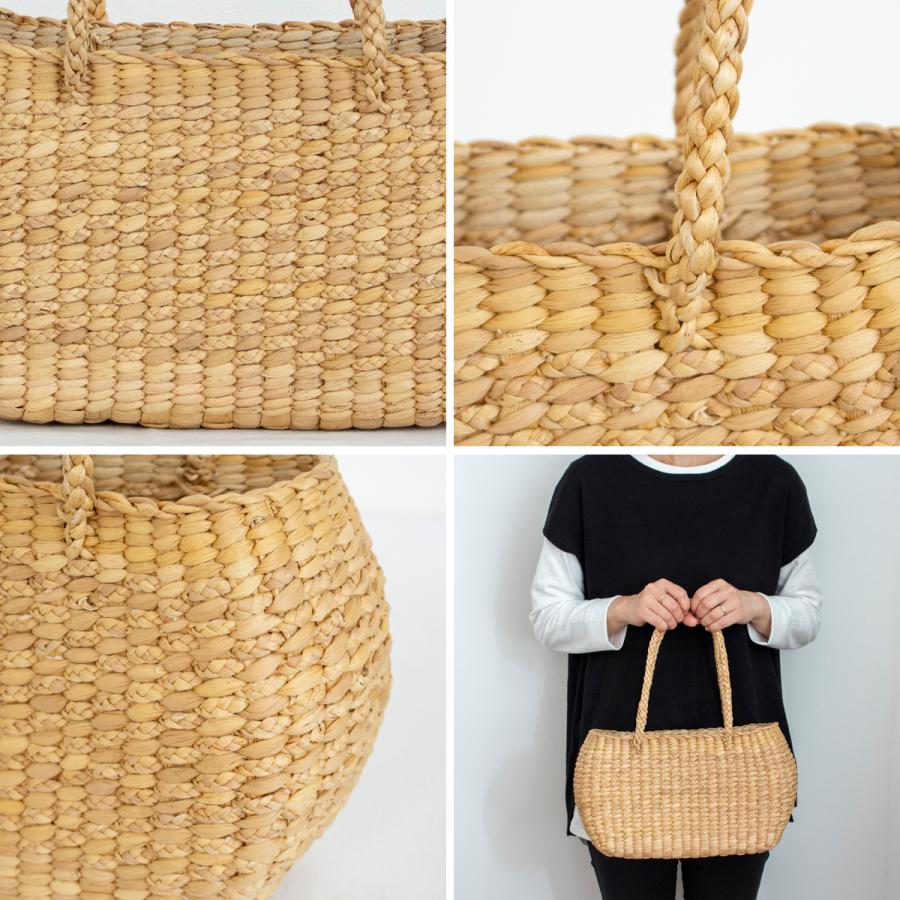 一つ一つ手作り　天然素材かごバッグ 中型 一つ一つ手作り 天然素材かごバッグ 中型 Amazon.co.jp: 天然素材で