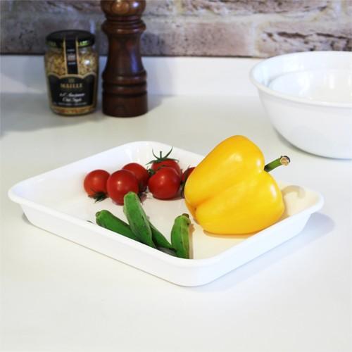 野田琺瑯 バット 21取 ホーロー ホワイト 白 全白 ノダホーロー