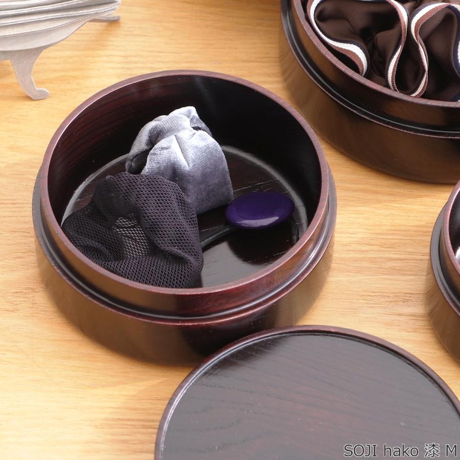畑漆器店 SOJI hako 漆 M 13.5cm col. 弁当箱 430ml 木製 日本製 漆器