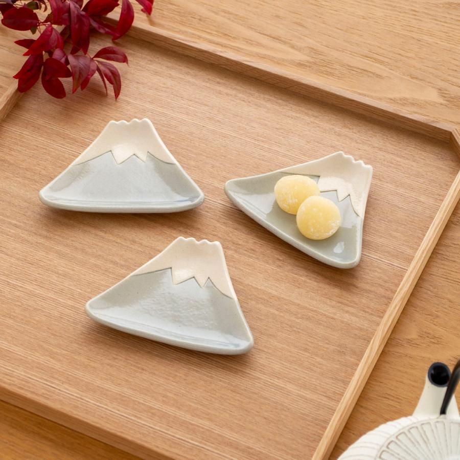 富士 手づくり 小皿 みずいろ 3枚セット カタチクラフト 和食器 美濃焼