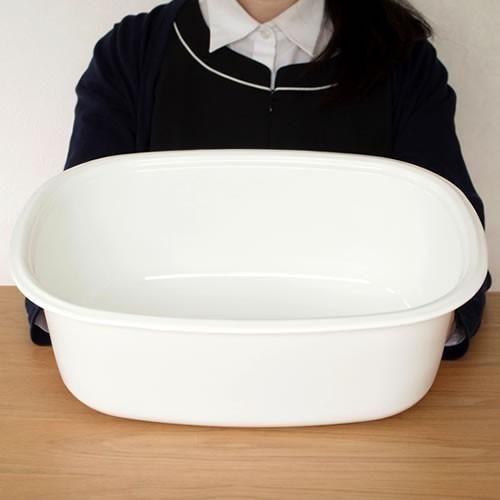 野田琺瑯（noda horo） 洗い桶 楕円型 洗いおけ たらい WA-O キッチン