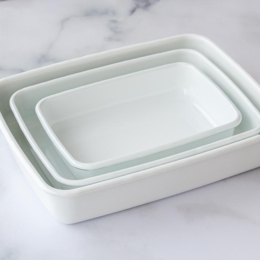 レクタングル　シール蓋付容器 野田琺瑯 レクタングル 深型 S サイズ シール蓋付 ホーロー 保存容器