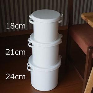 White Series 野田琺瑯 ラウンドストッカー 18cm 4.5L ホワイト