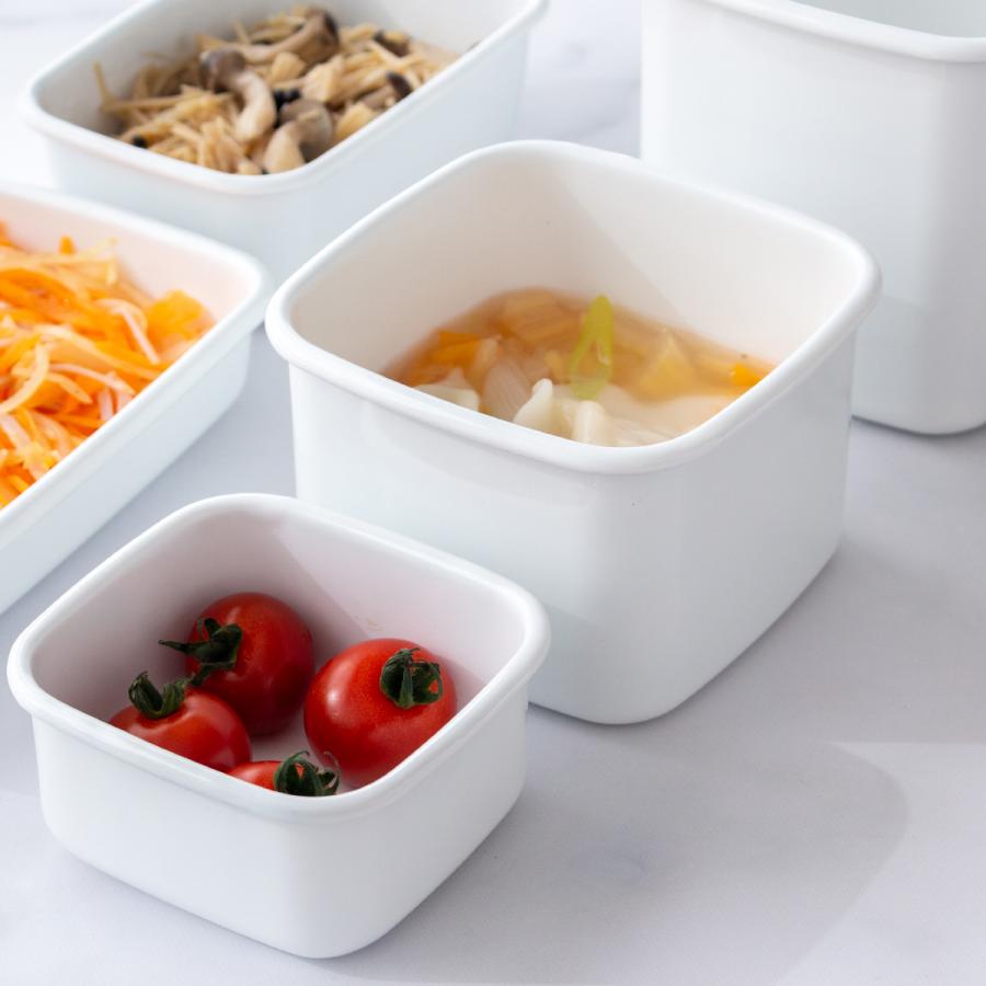 White Series ＼3/5はポイント10倍／ 野田琺瑯 スクウェア M サイズ