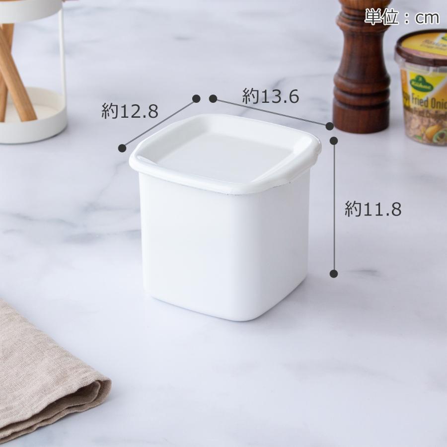 White Series ＼2/22はポイント10倍／ 野田琺瑯 スクウェア L サイズ