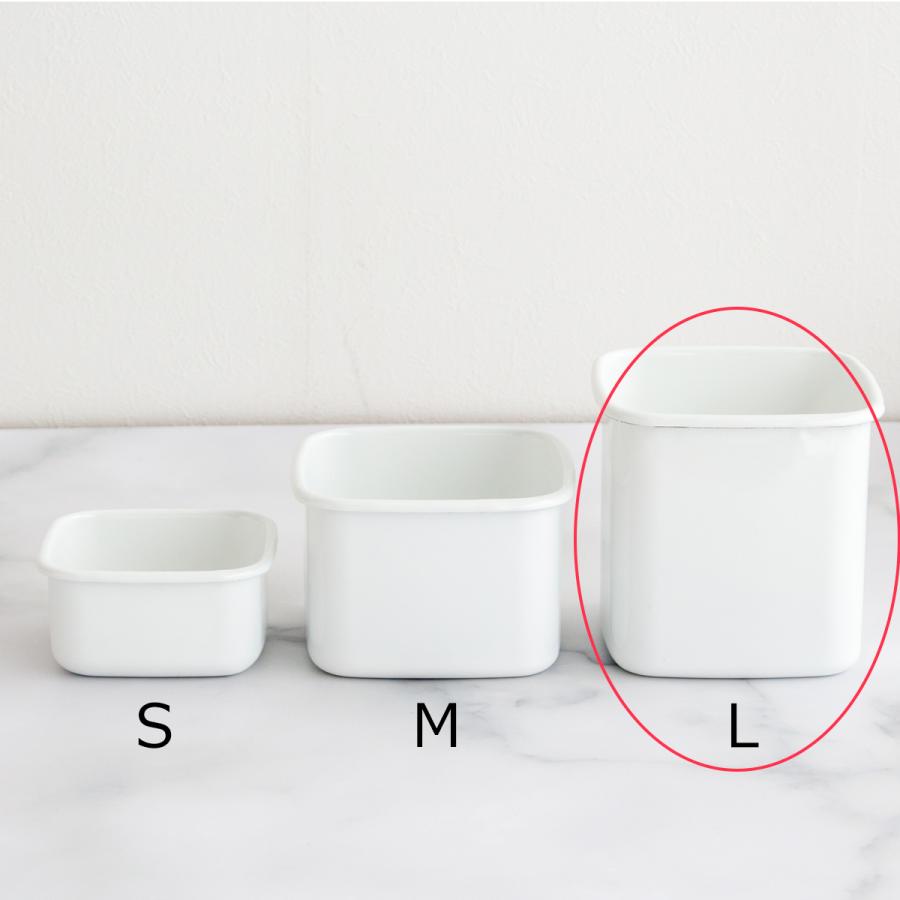 White Series ＼2/25はポイント10倍／ 野田琺瑯 スクウェア L サイズ