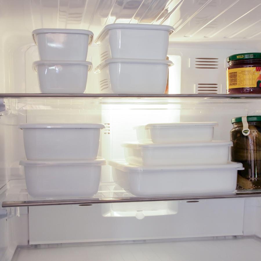 White Series 野田琺瑯 スクウェア S サイズ 密閉蓋付 ホーロー 保存