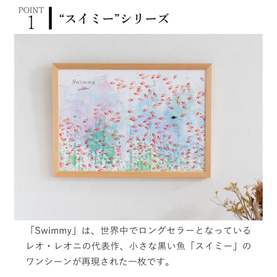 1/10-12はポイント10倍／ ポスター フレーム付き スイミー Swimmy B4