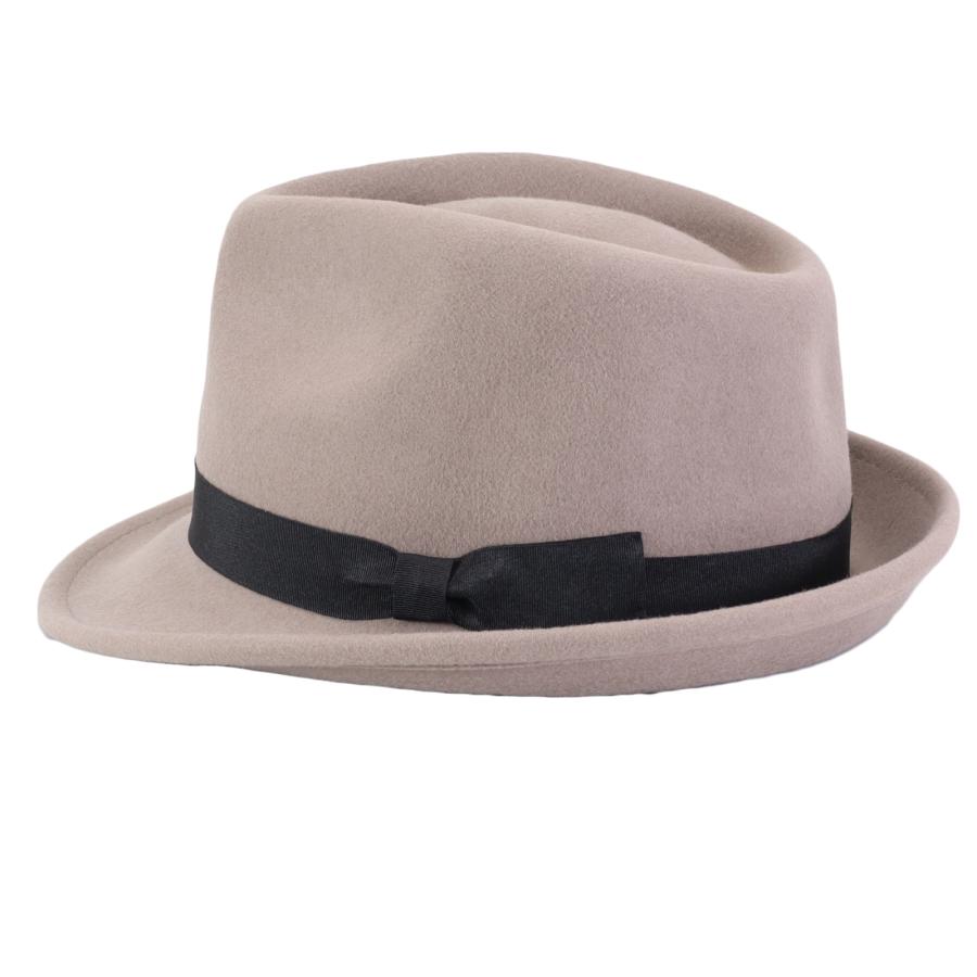 新品 RUBEN ルーベン フェルトウール ポケッタブル 中折ハット アイボリー Ruben ルーベン（RUBEN） ポケッタブル フエルト中折れハット 帽子