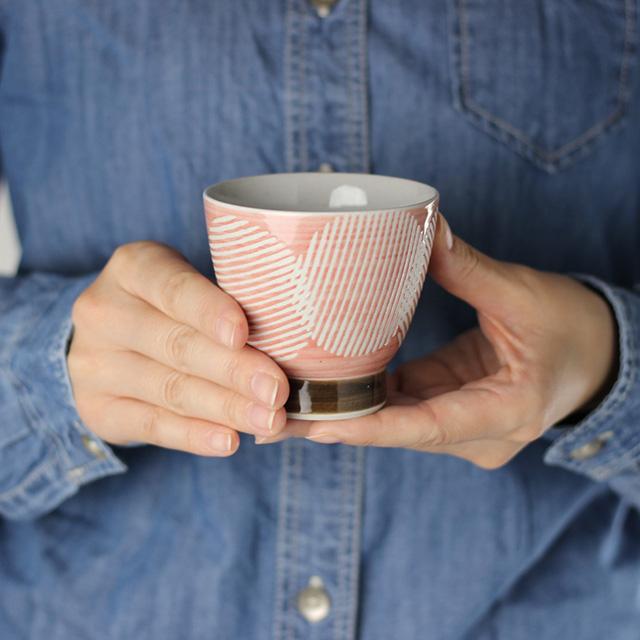 BISQUE CDF etendue 玉はじき 湯呑み小(湯飲み おしゃれ 湯のみ ゆのみ