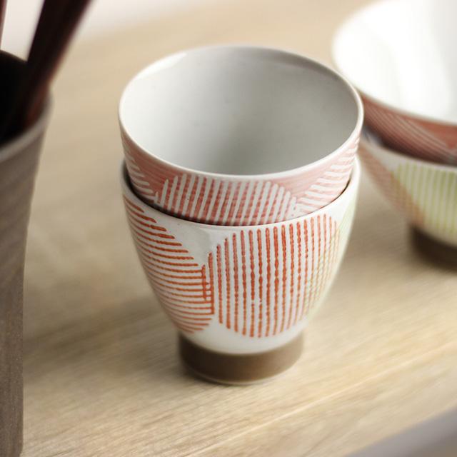 BISQUE CDF etendue 玉はじき 湯呑み小(湯飲み おしゃれ 湯のみ ゆのみ