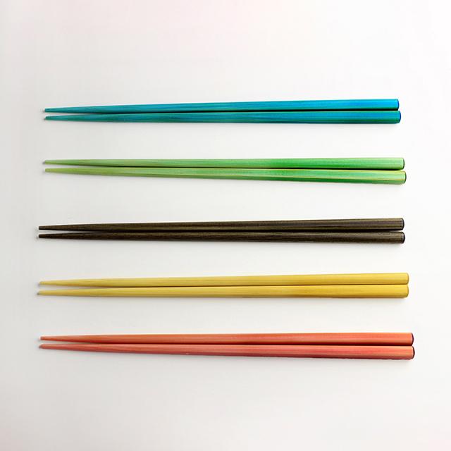 BISQUE CDF etendue 客用箸 カラー染竹5膳セット 0565KBS001(お箸 5本