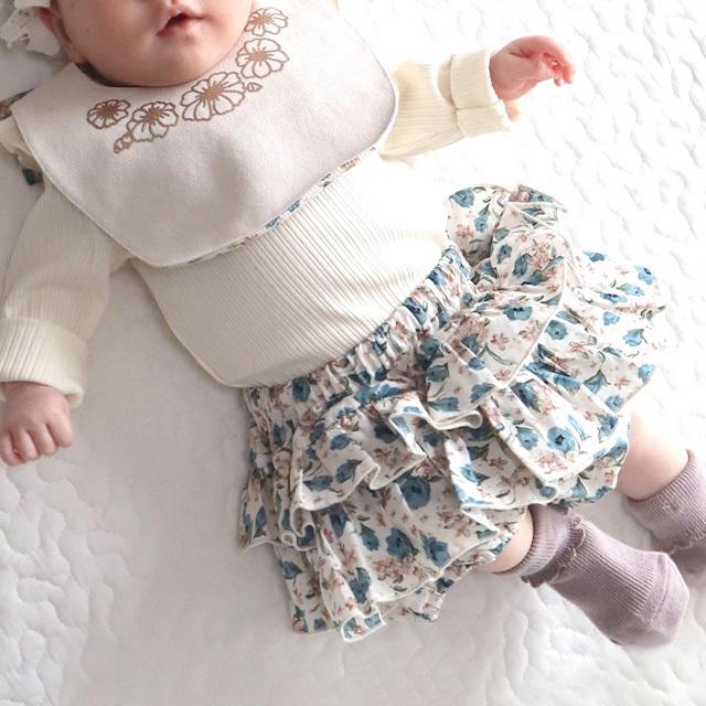Coto Cotte スタイ ふりふりブルマセット 722 1701 おしゃれ 女の子 セット かわいい 服 ブルマ ブランド オープニングセール ベビー 出産祝い 赤ちゃん よだれかけ