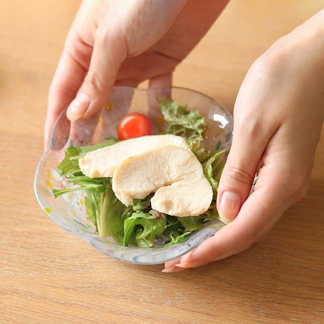 TOMICRAFT 江戸硝子 うきよ 花ボウル(和食器 ボウル 花 ガラス 花型