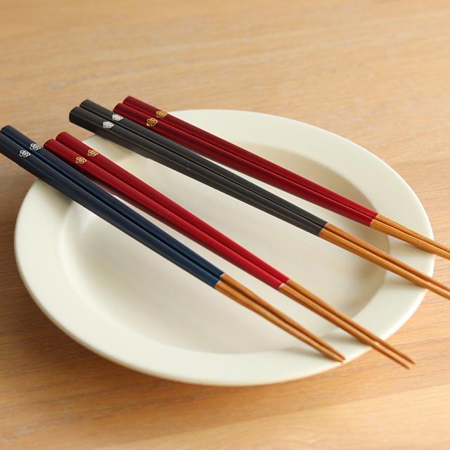 笑門来福箸揃え(夫婦箸 めおと箸 結婚祝い 箸置き ペア おしゃれ