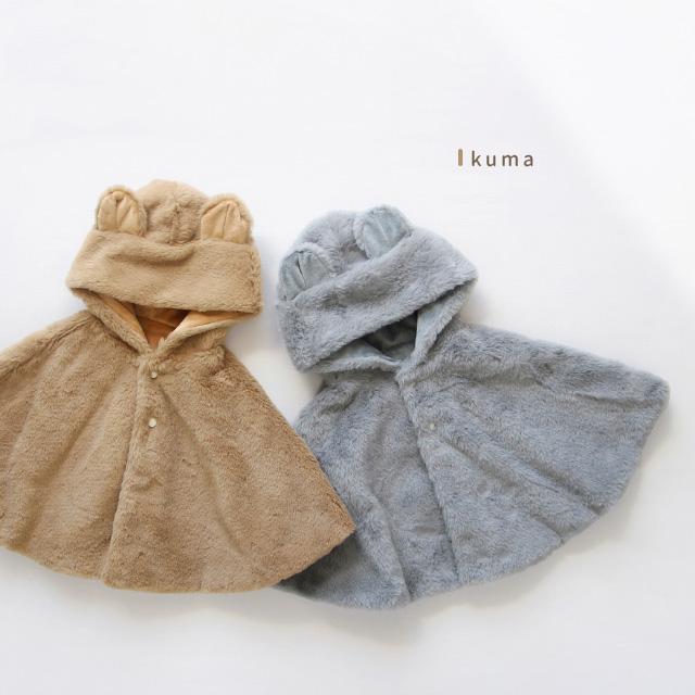 Nouer des liens みみつきポンチョ A80806(ベビー ポンチョ フード付