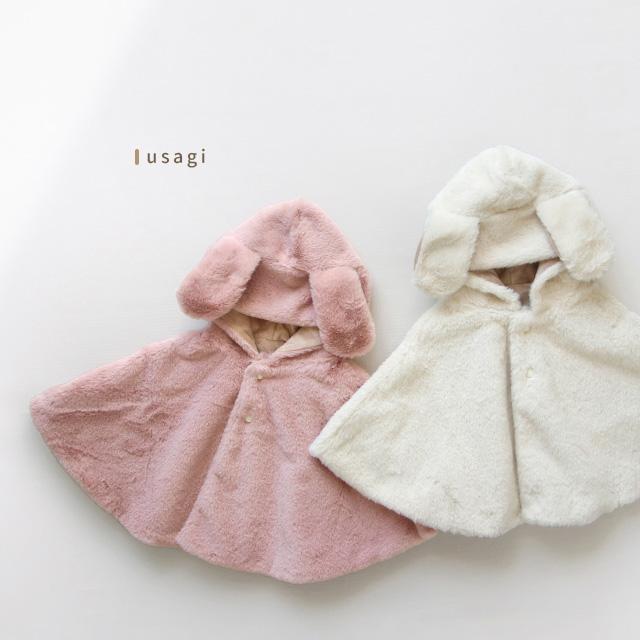 Nouer des liens みみつきポンチョ A80806(ベビー ポンチョ フード付