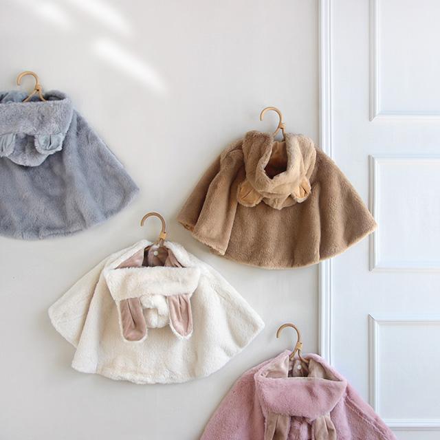 Nouer des liens みみつきポンチョ A80806(ベビー ポンチョ フード付