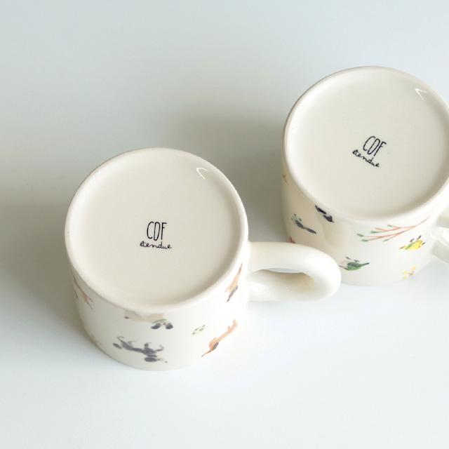 BISQUE CDF etendue デッサン マグ(マグカップ 動物 可愛い 300