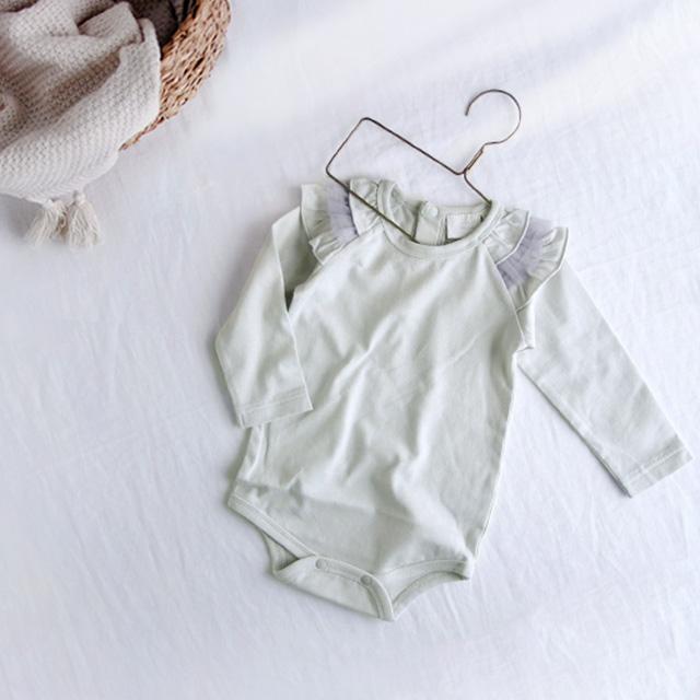 babaco ボディスーツ ホワイト coto cotte（コトコット） シアーフリルボディスーツ 722-352220