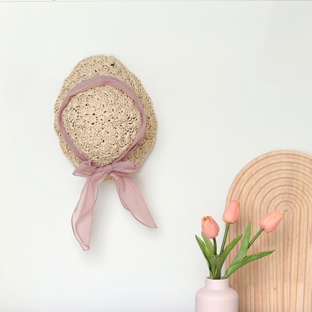 coto cotte スカラップ ペーパーハット 722-369050(帽子 ベビー キッズ 子ども 可愛い おしゃれ 女 女子 日よけ 夏 リボン 折りたたみ 麦わら帽子 顎ひも付き) | coto cotte | 05