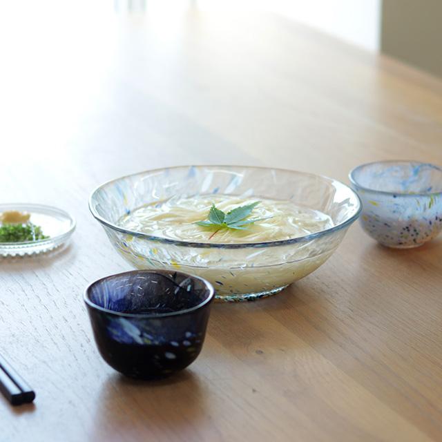 TOMICRAFT 江戸硝子 そうめん鉢(そうめん 器 食器 ガラス 素麺 